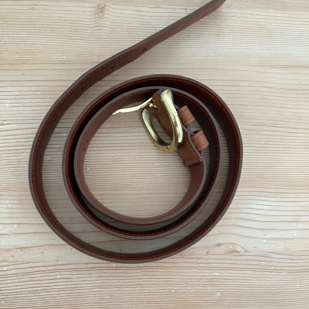 Vintage Coach Tan Leather Belt with Gold-Tone Buckle large - Picture 4 of 8